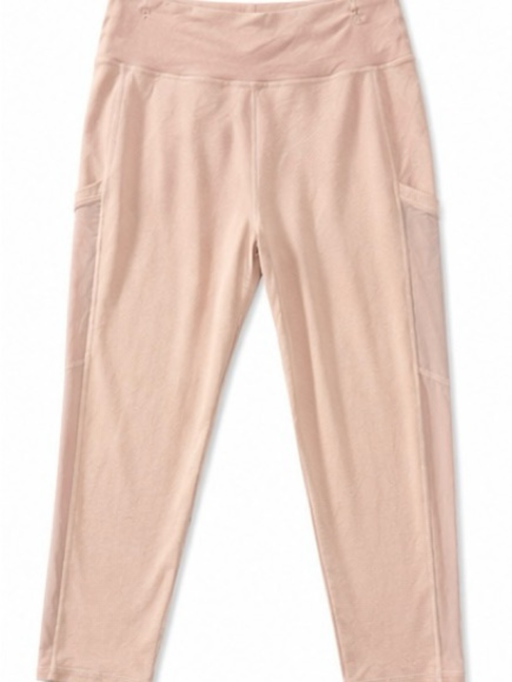 Fabletics Girls' Light Blush Leggings with Side Pockets